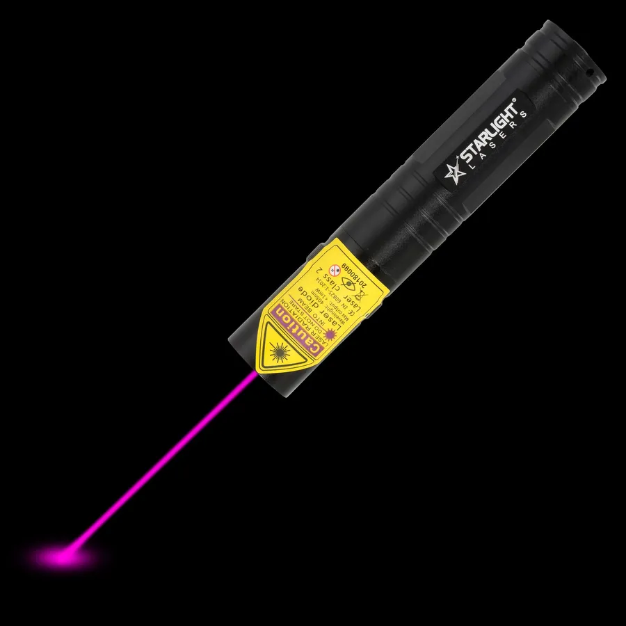 Violette laserpen V2 Pro met zichtbare laserstraal in het donker